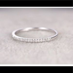 10K half eternity diamond ring (size 6)